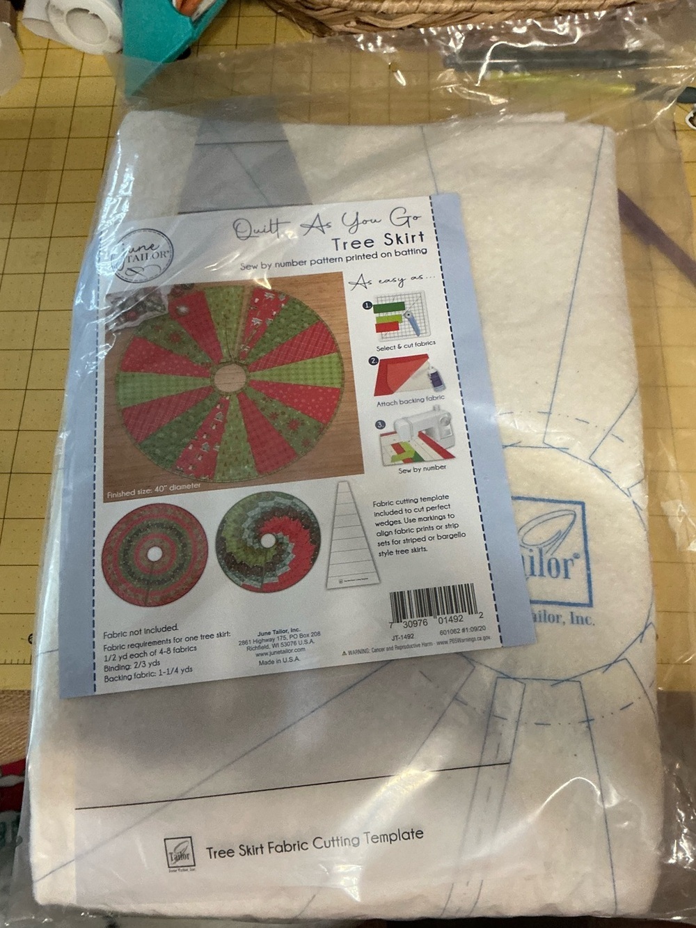 Quilt As You Go Tree Skirt Kit by June Tailor!